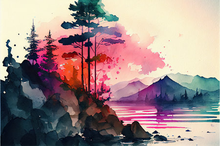watercolor backgroundの素材