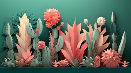 illustration cartoon cactusの素材