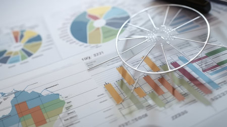 Analysis concept on finance chart data diagram Generative AIの素材