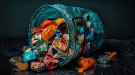 garbage pollution global warming recycle Generative AIの素材