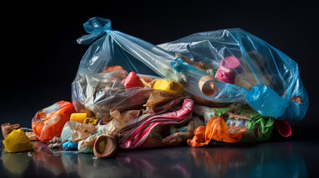 garbage pollution global warming recycle Generative AIの素材