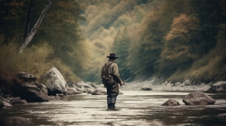 People are fishing for subsistence, villagers, cooking, trading, sports Generative AIの素材