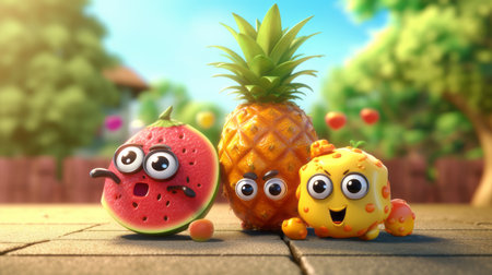 Summer the hottest season Sea vector illustration White background scene Generative AIの素材