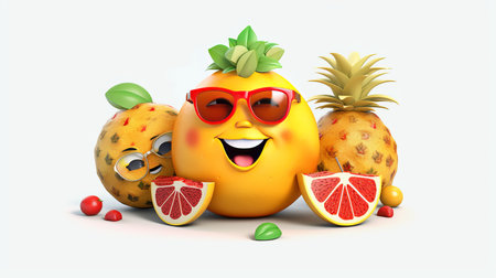 Summer the hottest season Sea vector illustration White background scene Generative AIの素材