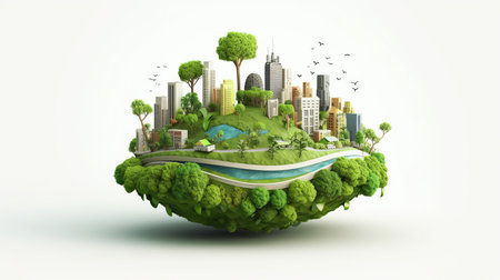 global environment june 5 3D style Generative AIの素材