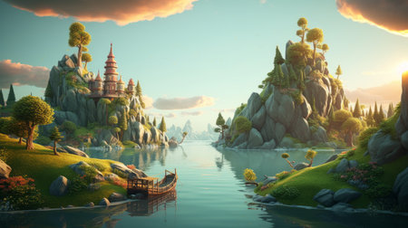 global environment june 5 3D style Generative AIの素材