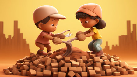 International day against child labor June 12th Generative AIの素材