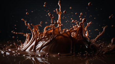 Chocolate water spread World Chocolate Day July 07 Generative AIの素材