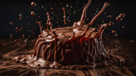 Chocolate water spread World Chocolate Day July 07 Generative AIの素材