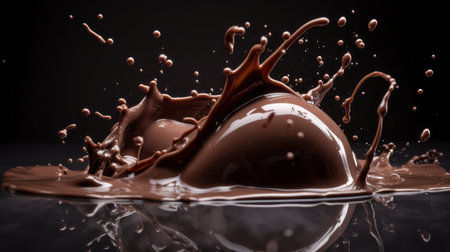 Chocolate water spread World Chocolate Day July 07 Generative AIの素材