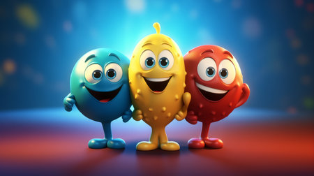 international day of friendship cartoon 3d july 30th Generative AIの素材