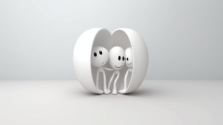 international day of friendship cartoon 3d july 30th Generative AIの素材
