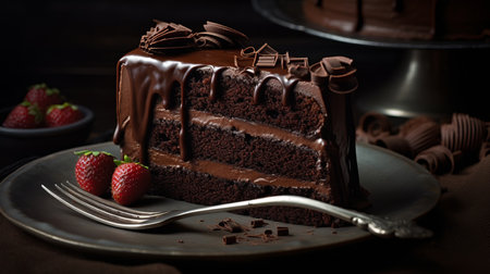 World Chocolate Day Chocolate Cake July 07 Generative AIの素材