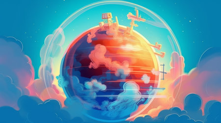 International Day for the Protection of the Ozone Layer 16th September Generative AIの素材