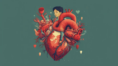 World Heart Day 29th September Generative AIの素材