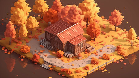 Autumn season September 22 to December 21 Generative AIの素材