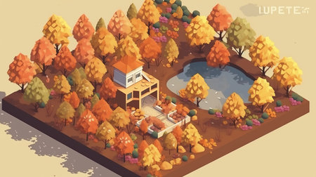 Autumn season September 22 to December 21 Generative AIの素材