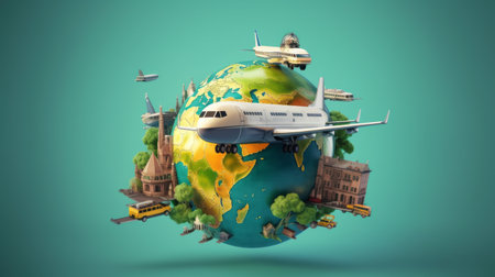 world tourism day 27 september AI Generatedの素材