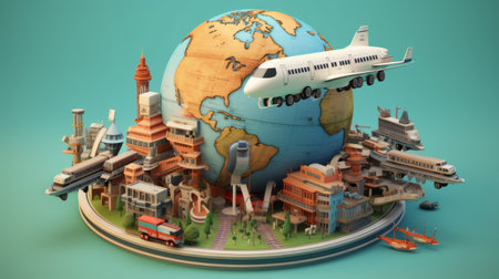 world tourism day 27 september AI Generatedの素材