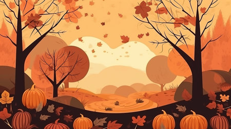 Autumn season September 22 to December 21 Generative AIの素材