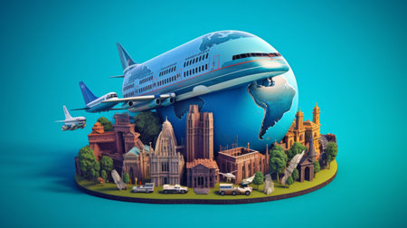 world tourism day 27 september AI Generatedの素材