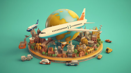 world tourism day 27 september AI Generatedの素材