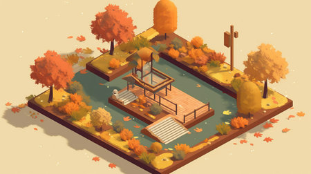 Autumn season September 22 to December 21 Generative AIの素材