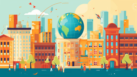 Back to School celebrating a new school year 1th Augustの素材