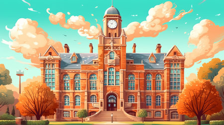 Back to School celebrating a new school year 1th Augustの素材