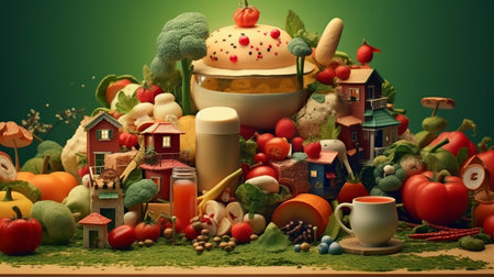 World Food Day 16th October Generative AIの素材