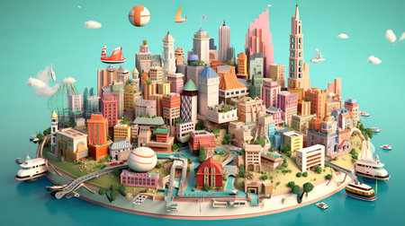 world city day 31th october Generative AIの素材