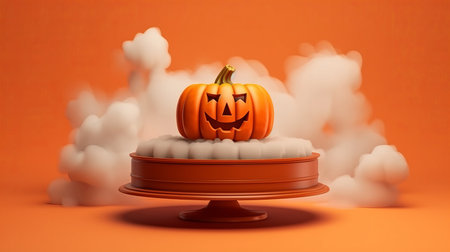 Podium and minimal abstract background for Halloween 31th octoberの素材