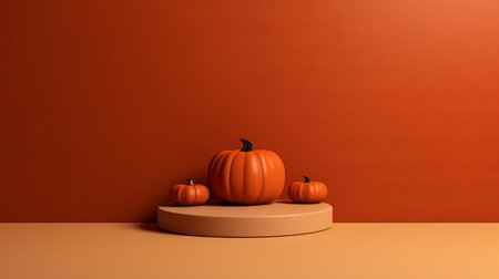 Podium and minimal abstract background for Halloween 31th octoberの素材