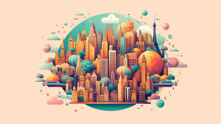 world city day 31th october Generative AIの素材