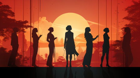 Health silhouettes Generative AIの素材