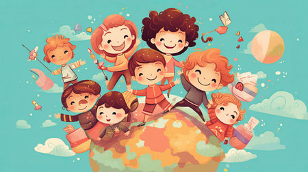 International Childrens Day 20th November Generative AIの素材