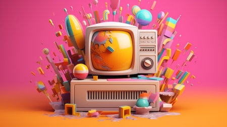 world television day 21th november Generative AIの素材