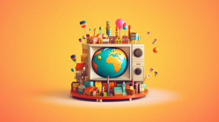 world television day 21th november Generative AIの素材