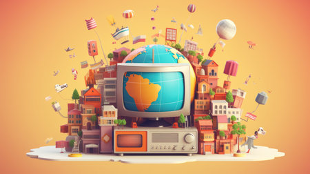 world television day 21th november Generative AIの素材