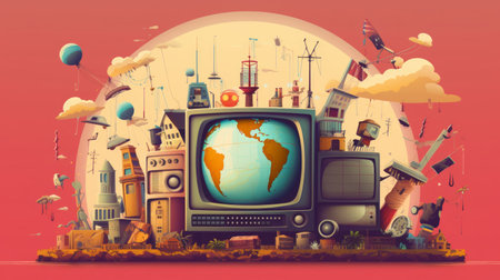 world television day 21th november Generative AIの素材