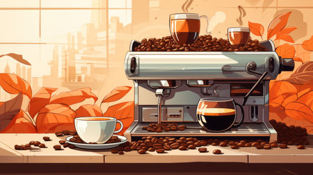 International Coffee Day October 1 Generative AIの素材