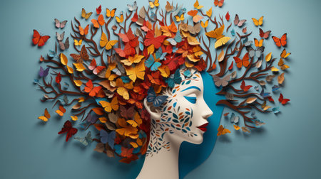 World Mental Health Day October 10 Generative AIの素材