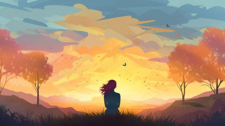 World Mental Health Day October 10 Generative AIの素材