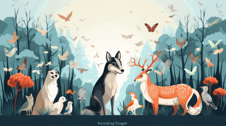 World animal day October 4 Generative AIの素材