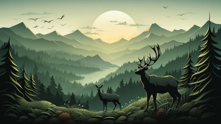National Forest Resources Conservation Day 14th January Generative AIの素材