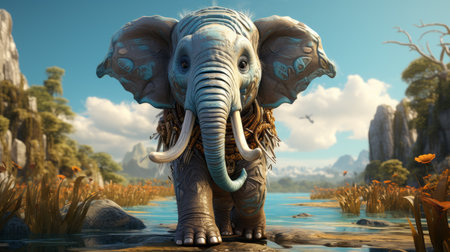 Thai Elephant Day 13th March Generative AIの素材