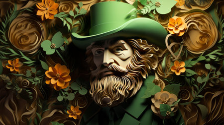 St Patricks Day a day of pride for Ireland 17th March Generative AIの素材