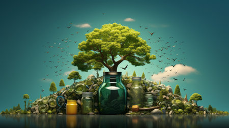 World Recycle Day 18th March Generative AIの素材