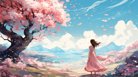 Spring Season March 21 June 20 Generative AI (の素材