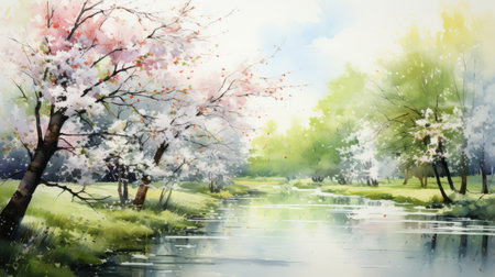 Spring Season March 21 June 20 Generative AI (の素材